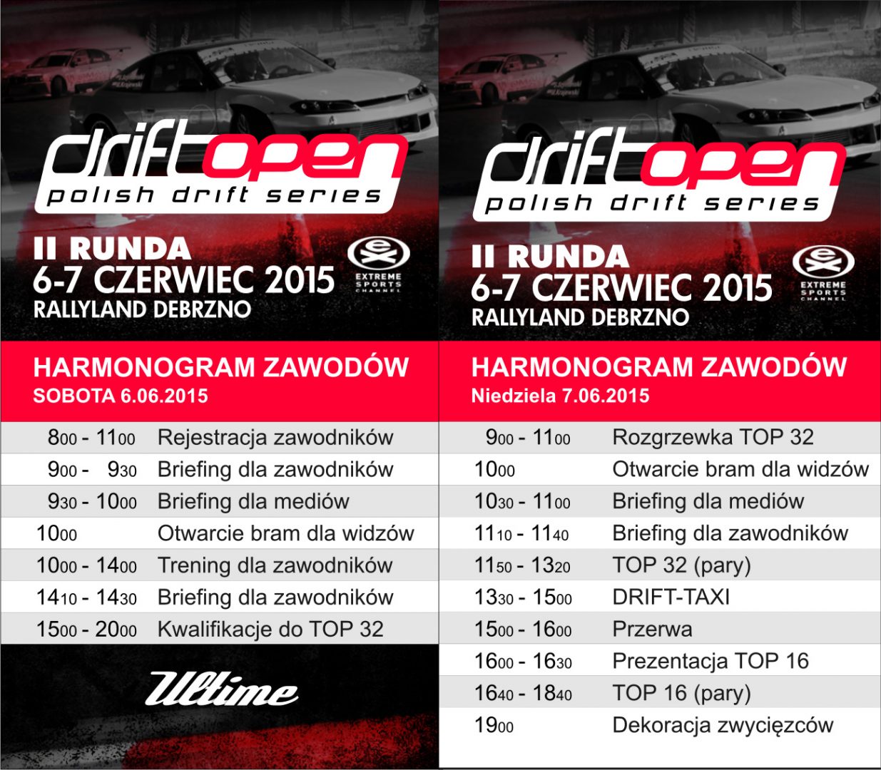 Harmonogram Debrzno DriftOpen