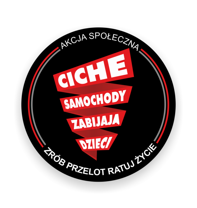 Naklejka Ciche samochody zabijają dzieci
