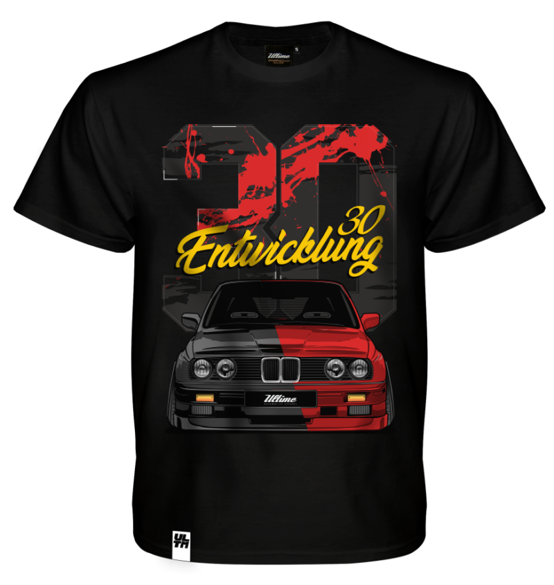 Czarna koszulka z BMW E30
