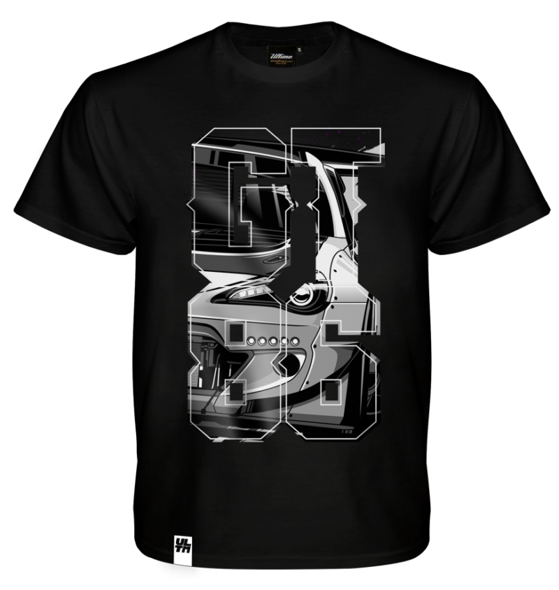 Czarny tshirt z samochodem Toyota GT86