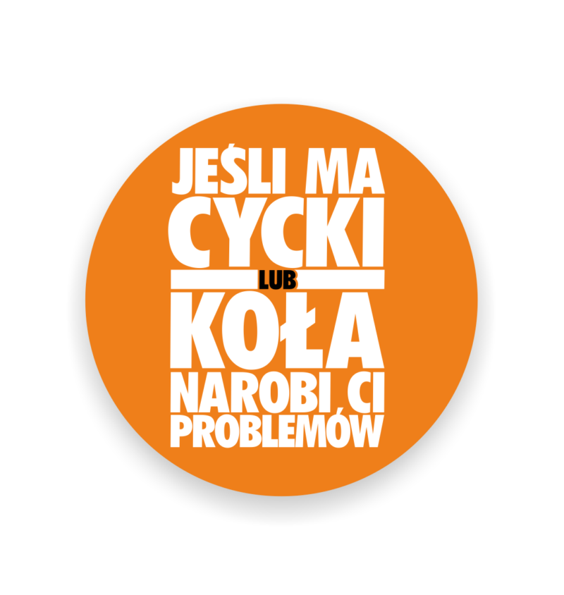 Naklejka Cycki Koła Problemy
